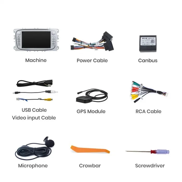 Navigatie Ford Galaxy (2006-2014), Android, 1GB RAM 32GB, argintiu