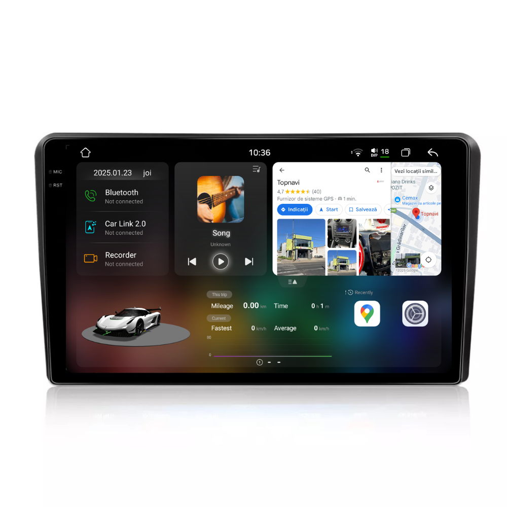 Navigatie Audi A3 (2003-2011), Android, Ecran 9 inch 2K, 12GB RAM 256GB, 8-core