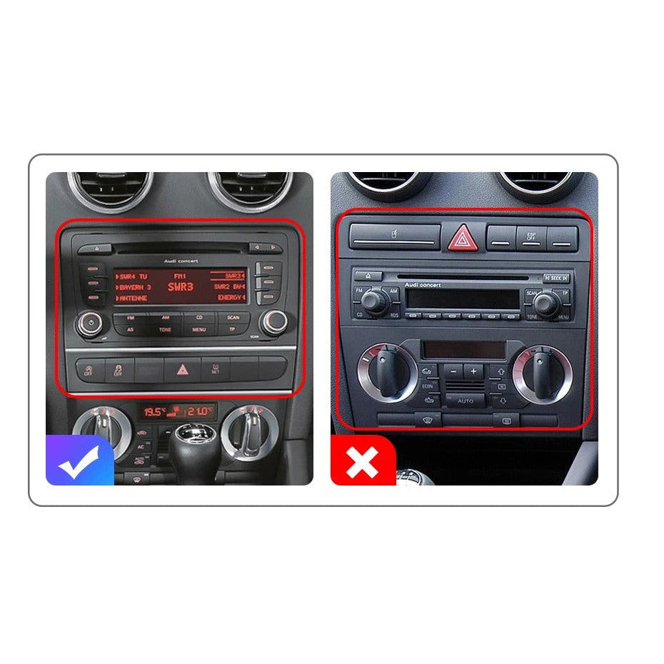 Navigatie Audi a3 2003 - 2013, Android 13,Ecran 2K, 8GB RAM 256GB, Octa Core, carplay /android auto