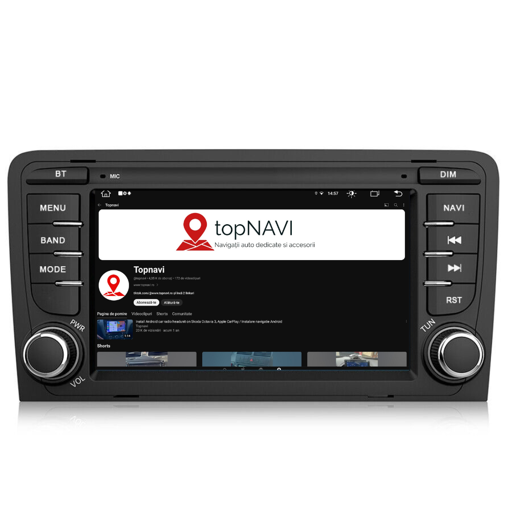 Navigatie audi A3 (2003-2013), android 12, 4GB RAM 64GB, 8-core