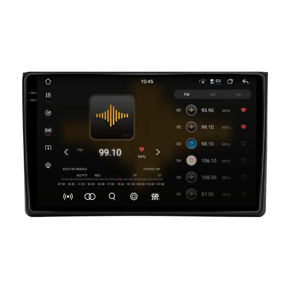 Navigatie Audi A4 (2002-2008), Android, Ecran 9 inch 2K, 12GB RAM 256GB, 8-core