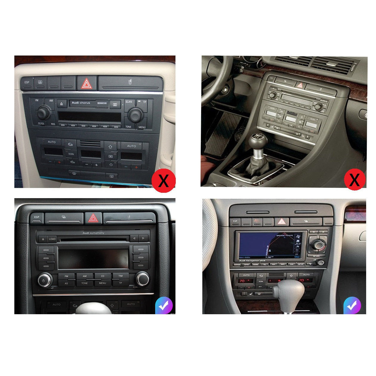Navigatie Audi A4 (2002-2008), Android, Ecran 9 inch, 8GB RAM 256GB, 8-core