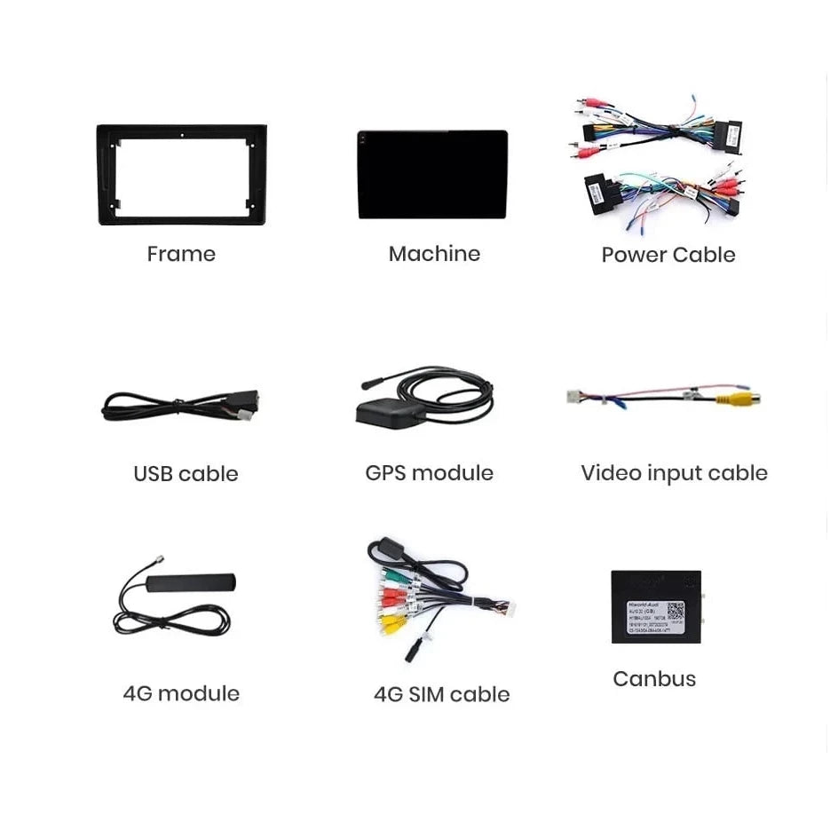 Navigatie Audi a4 b6, a4 b7, seat exeo, Android 13,Ecran 2K, 8GB RAM 256GB, Octa Core, carplay /android auto