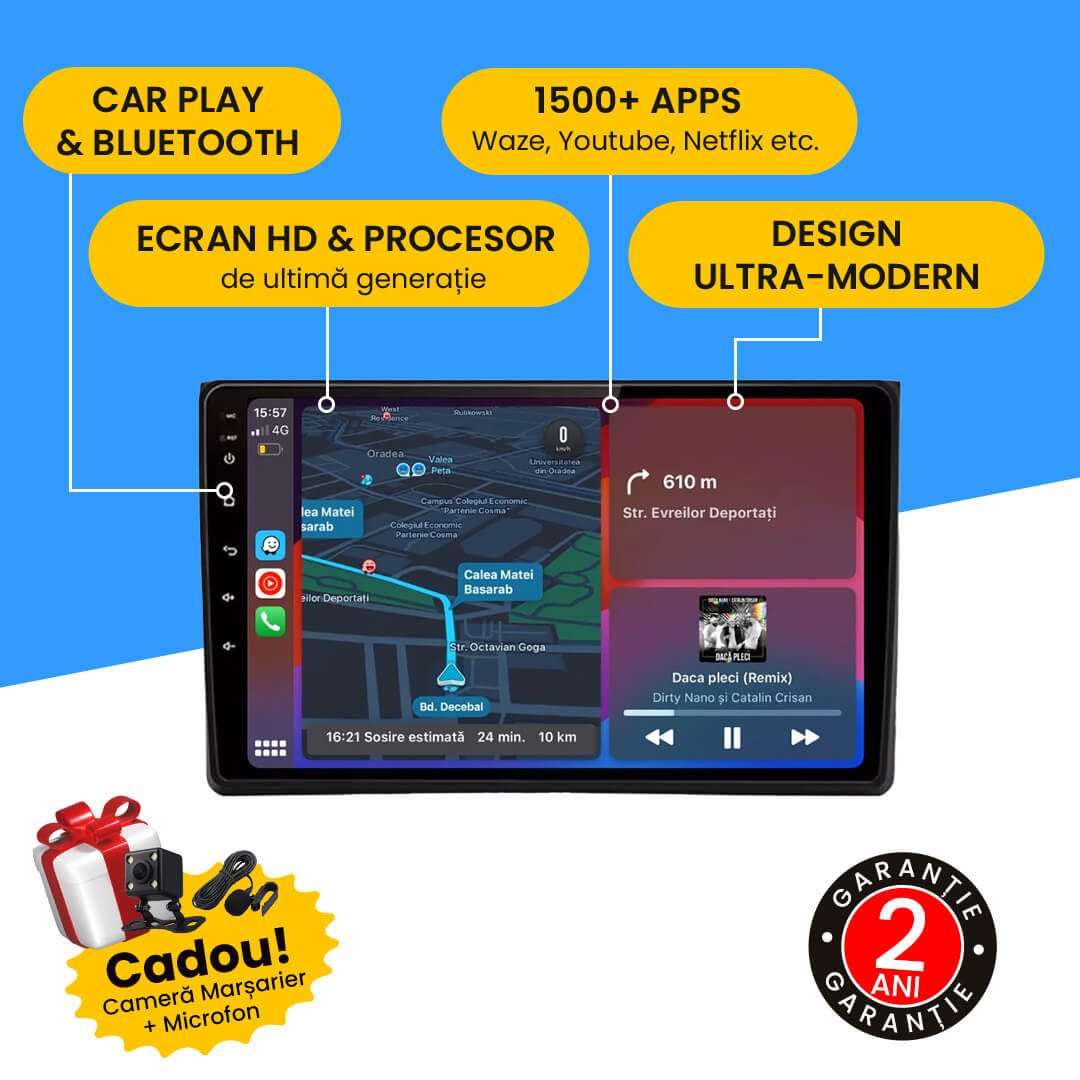 Navigatie Audi A4 B6 / B7 (2002-2008) Android.