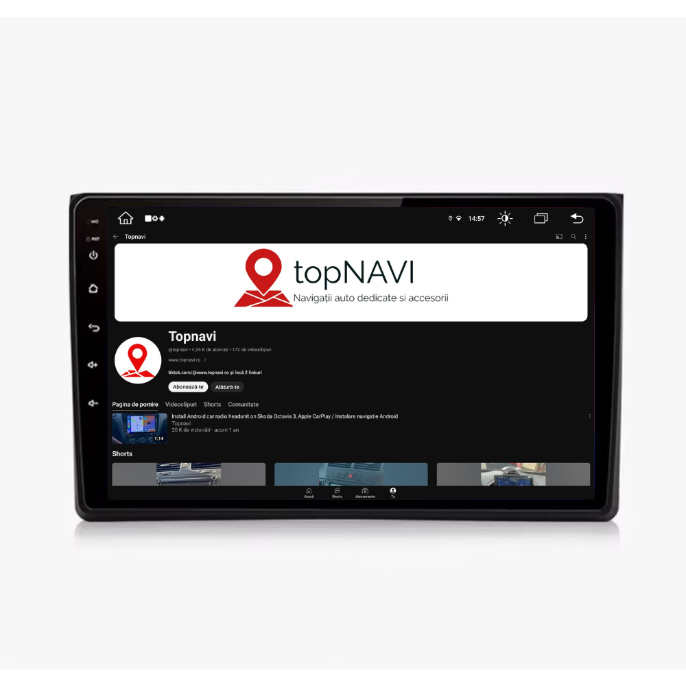 Navigatie Audi a4 b6, b7, seat exeo, android 12, 1GB RAM 32GB, wifi, google maps, youtube, waze, bluetooth