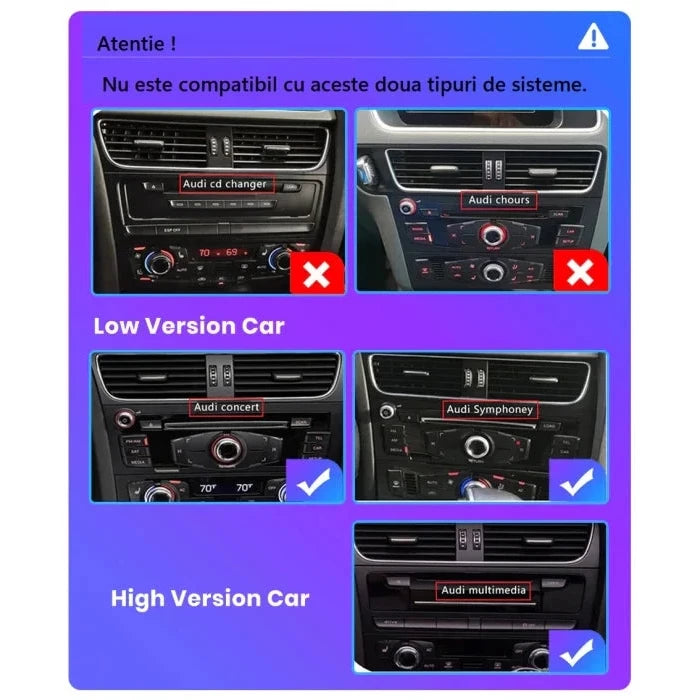 Navigatie Audi A4 / A5 B8 2008-2016, Android, Carplay, Bluetooth, Youtube, Waze