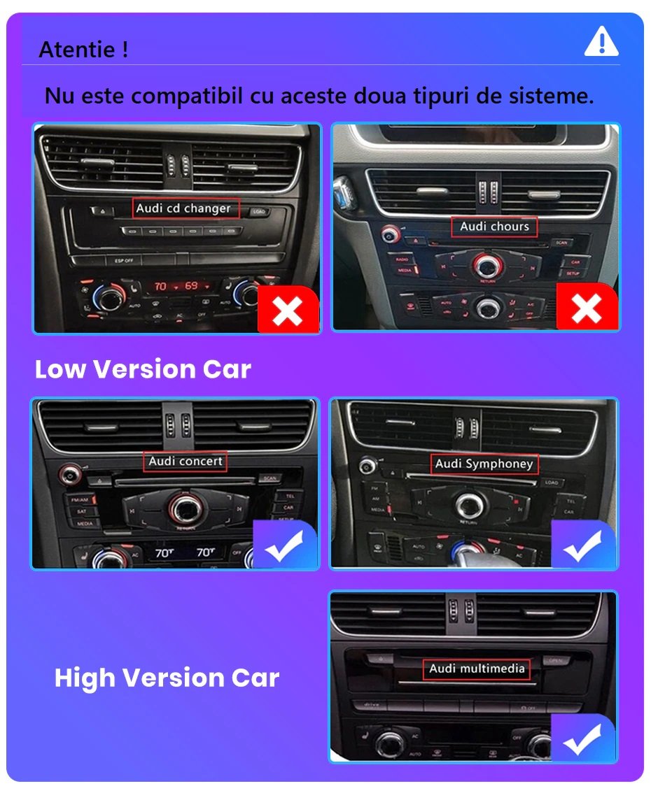 Navigatie Audi A5 B8 B8.5 2009-2016, Android, Carplay, 8GB RAM 256GB, carplay / android auto, Ecran 10.25 inch
