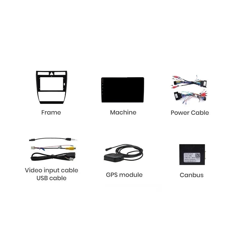 Navigatie audi a6 c5 1997-2006, android 12, 1GB RAM, wifi, waze, youtube, google maps, bluetooth