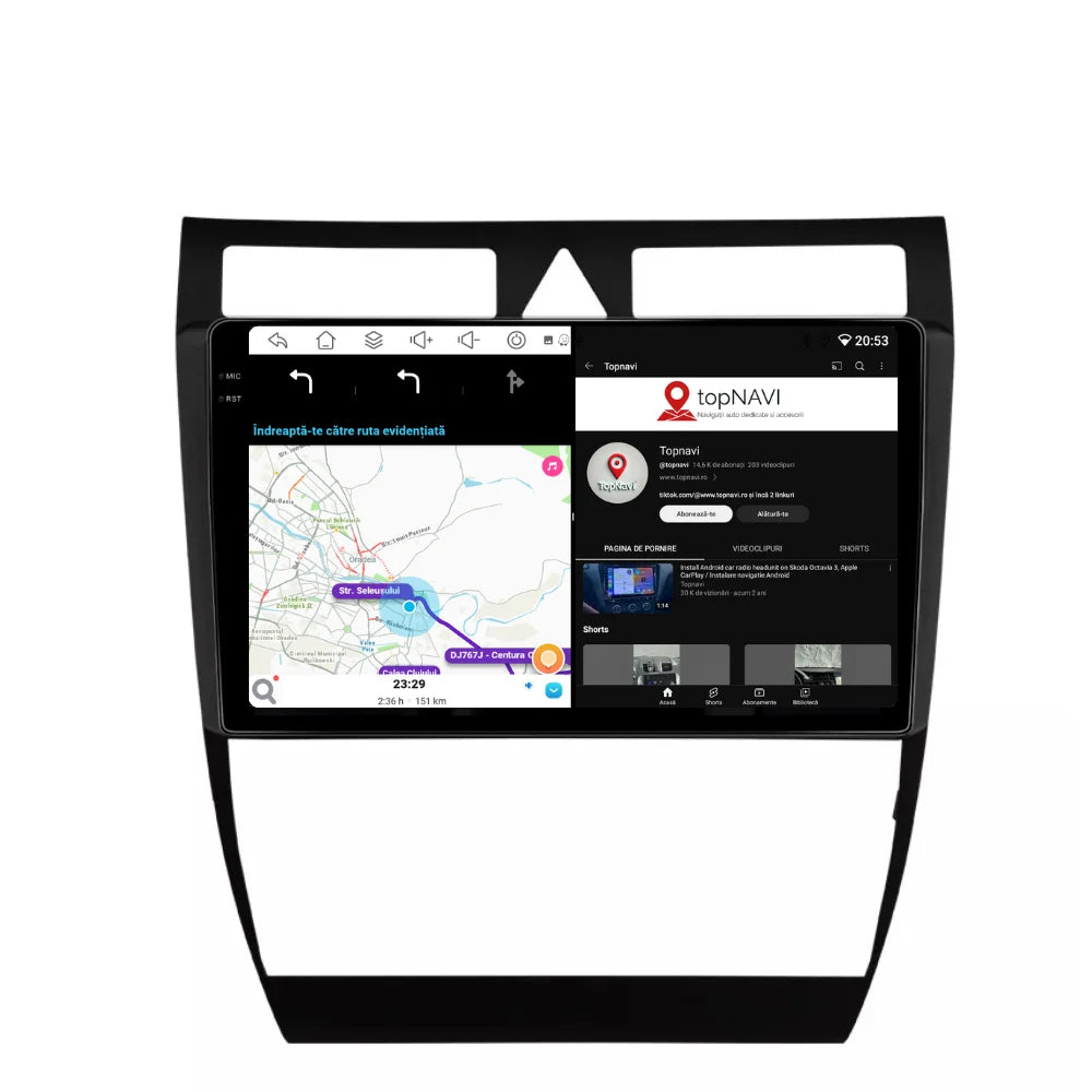 Navigatie Audi A6 C5 (1997-2006), Android, Ecran 9 inch, 4GB RAM 64GB, 8-core