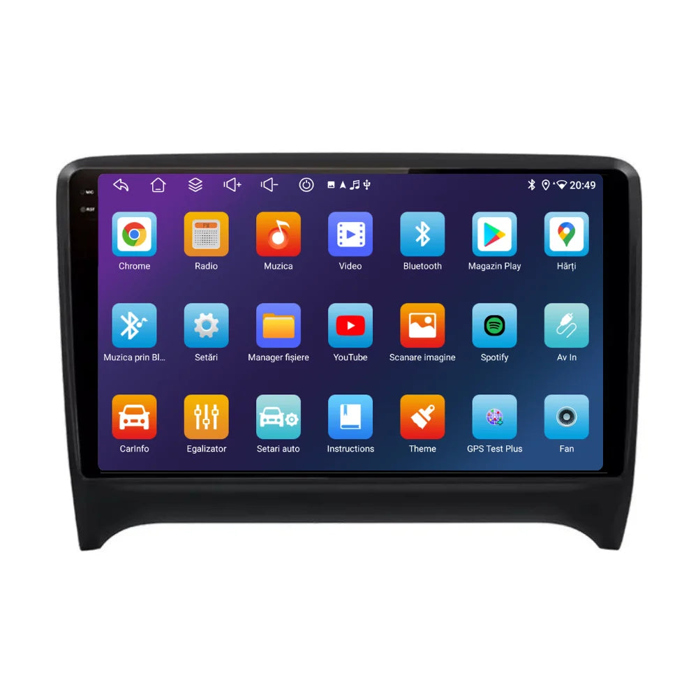 Navigatie Audi TT (2006-2014), Android, Ecran 9 inch, 4GB RAM 64GB, 8-core