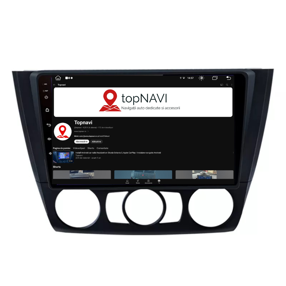 Navigatie BMW Seria 1 E81 E82 E87 E88 (2003-2014), Android 12, 1GB RAM 32GB, waze, youtube, google maps,bluetooth