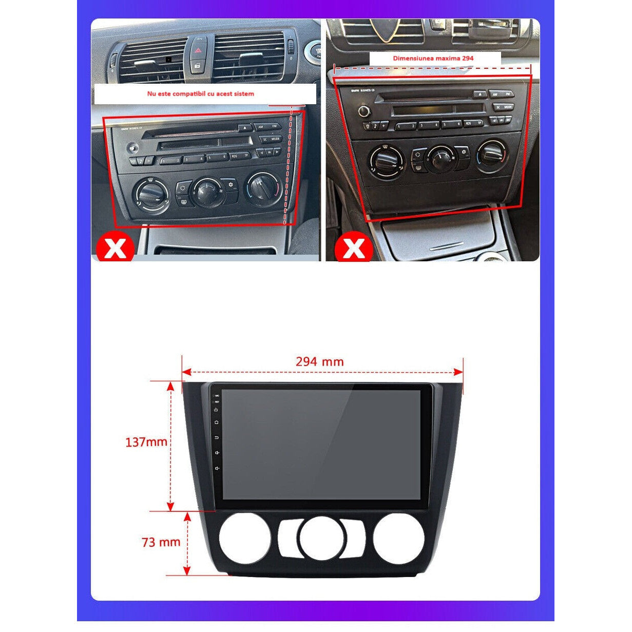 Navigatie BMW Seria 1 E81 E82 E87 E88 (2003-2014), Android 12, 1GB RAM 32GB, waze, youtube, google maps,bluetooth