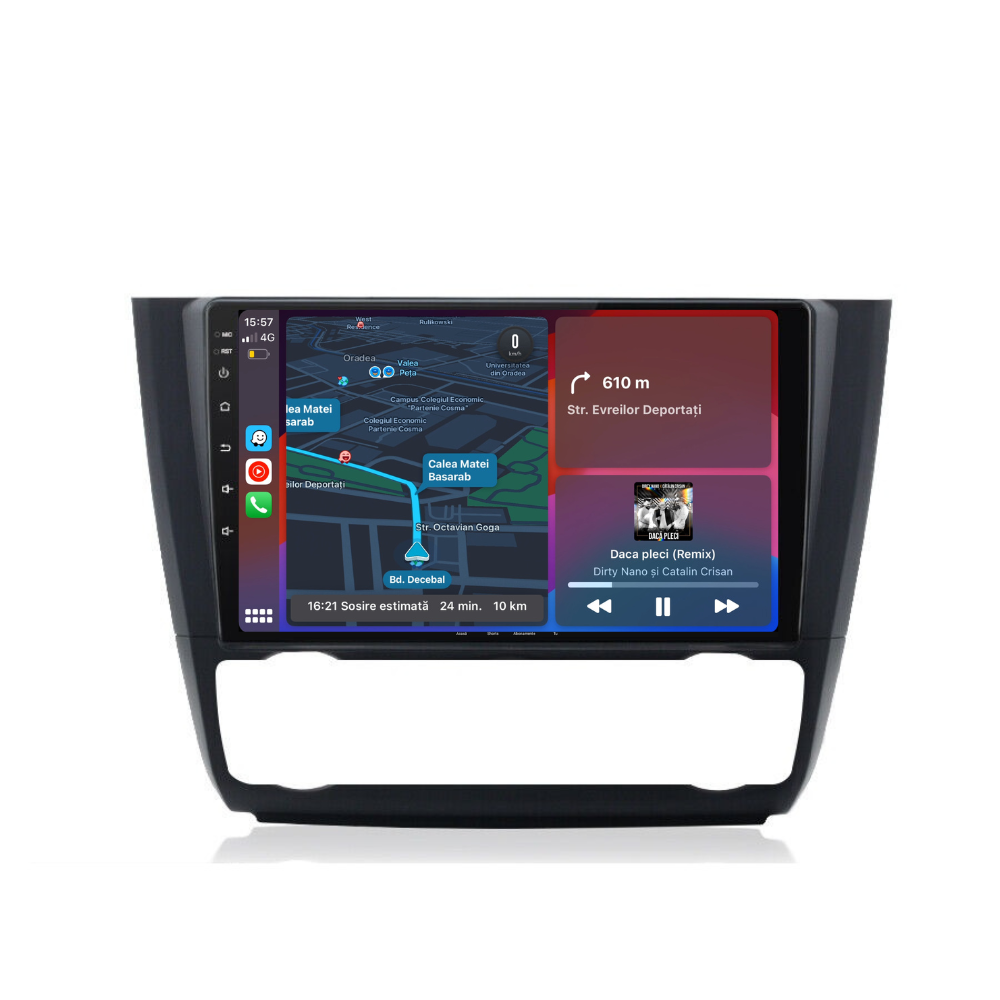 Navigatie BMW Seria 1 E81 E82 E87 E88 (2003-2014), Android 12, 1GB RAM 32GB, waze, youtube, google maps,bluetooth