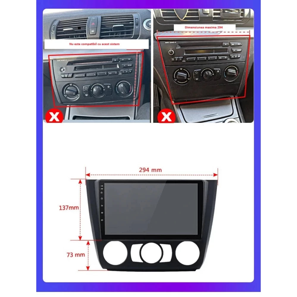 Navigatie Bmw Seria 1 E81 E82 E87 E88 (2003-2014), Android, Ecran 9 inch, 2GB RAM 32GB
