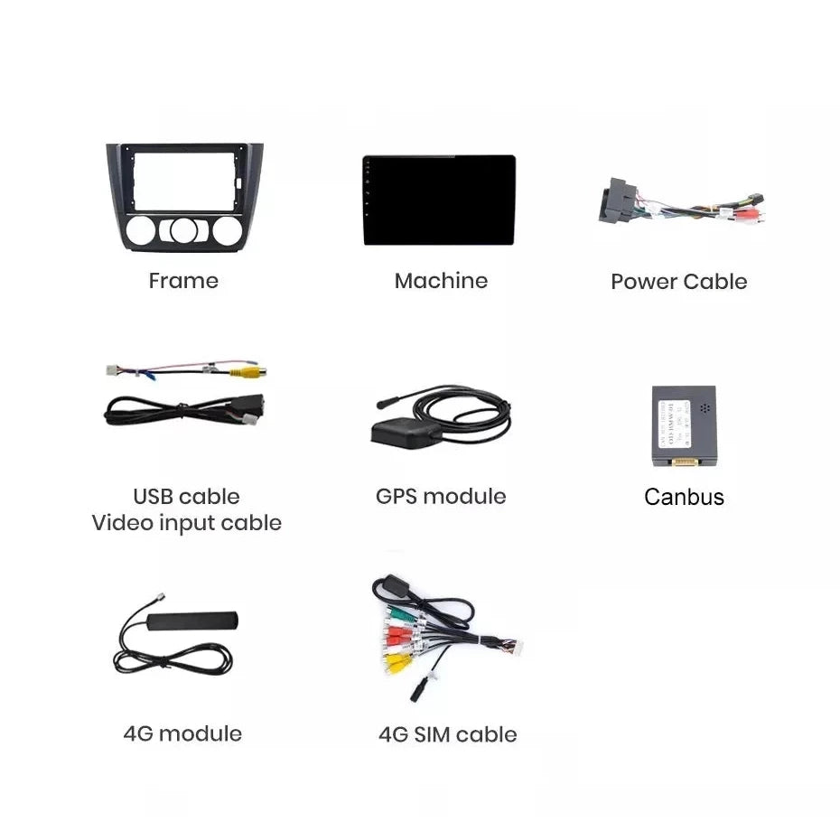 Navigatie Bmw Seria 1 E81 E82 E87 E88 (2003-2014), Android, Ecran 9 inch, 8GB RAM 256GB, 8-core