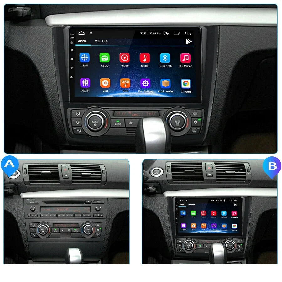 Navigatie Bmw Seria 1 E81 E82 E87 E88 (2003-2014), Android, Ecran 9 inch, 8GB RAM 256GB, 8-core