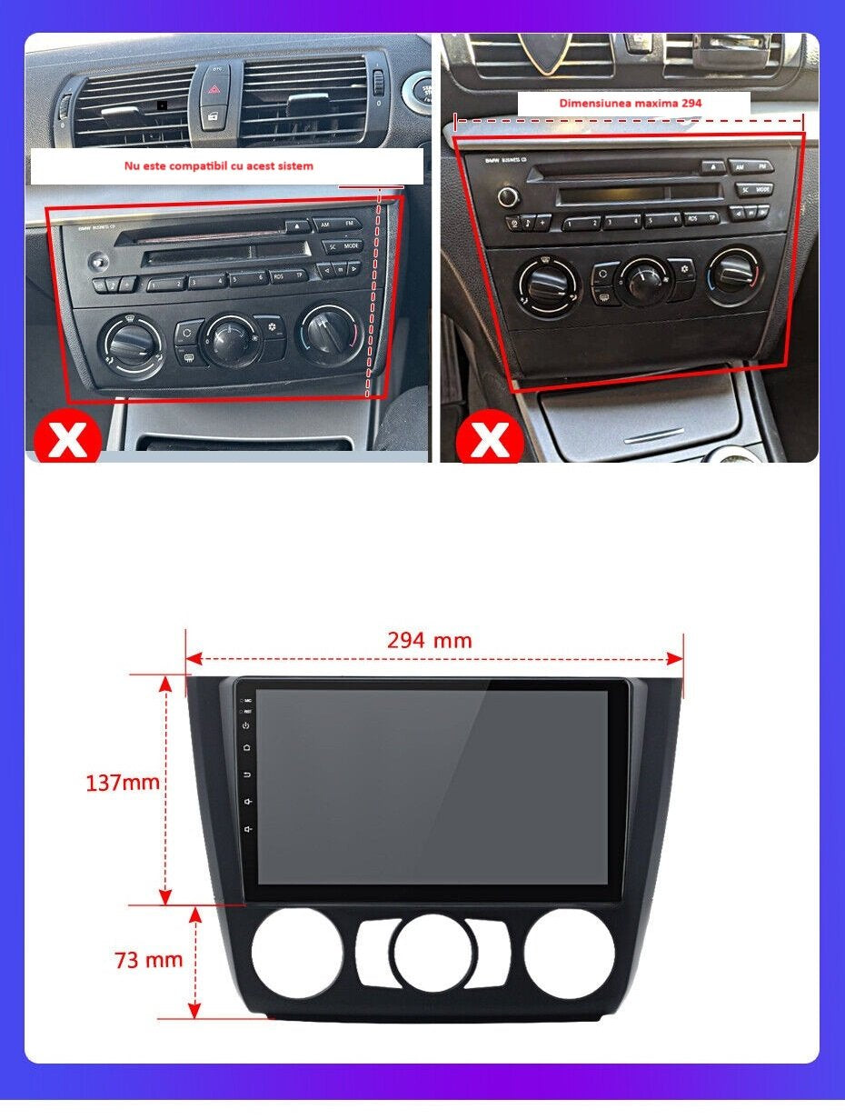 Navigatie Bmw Seria 1 E87 / E88 (2004-2011), Android, Ecran 2K, 8GB RAM 256GB, 8-core