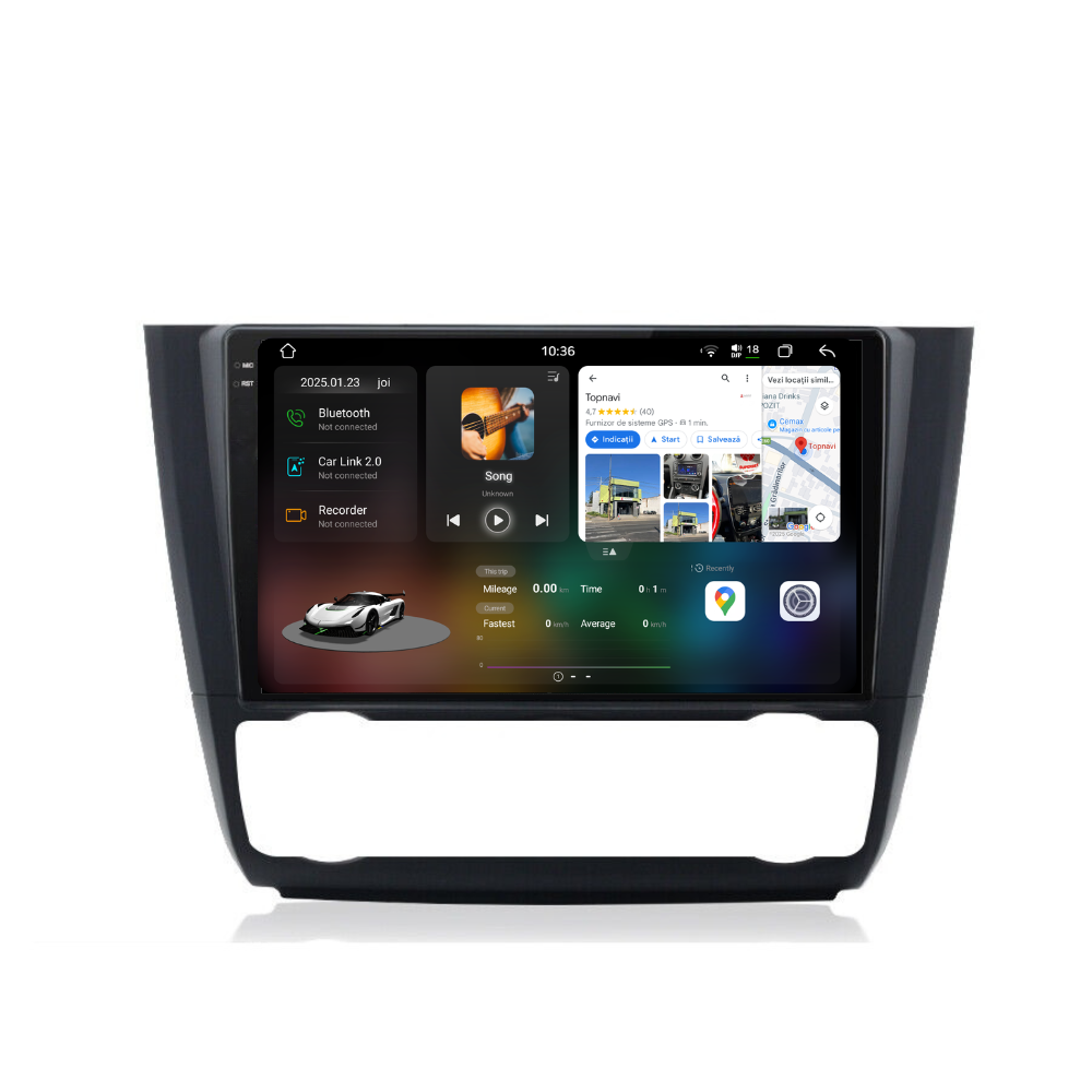 Navigatie Bmw Seria 1 E87 / E88 (2004-2011), Android, Ecran 9 inch 2K, 12GB RAM 256GB, 8-core