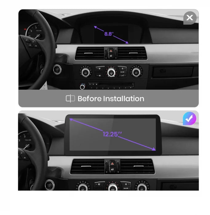 Navigatie BMW Seria 5 E60 (2004-2008), Android, 8GB RAM 256GB, Ecran 12.3 inch, 8-core, sistem CCC
