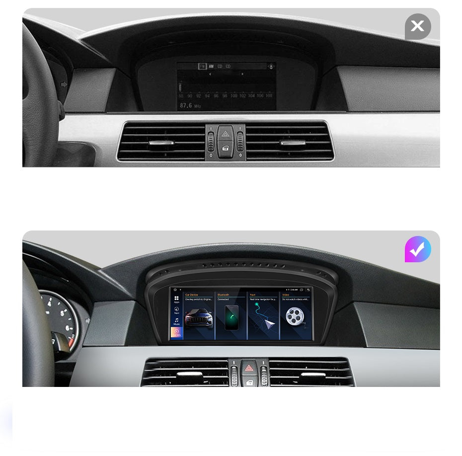 Navigatie bmw, seria 3 5, E60 E61 E63 E64 E90 E91 E92 (2009-2010), 2GB ram android CIC, carplay / android auto