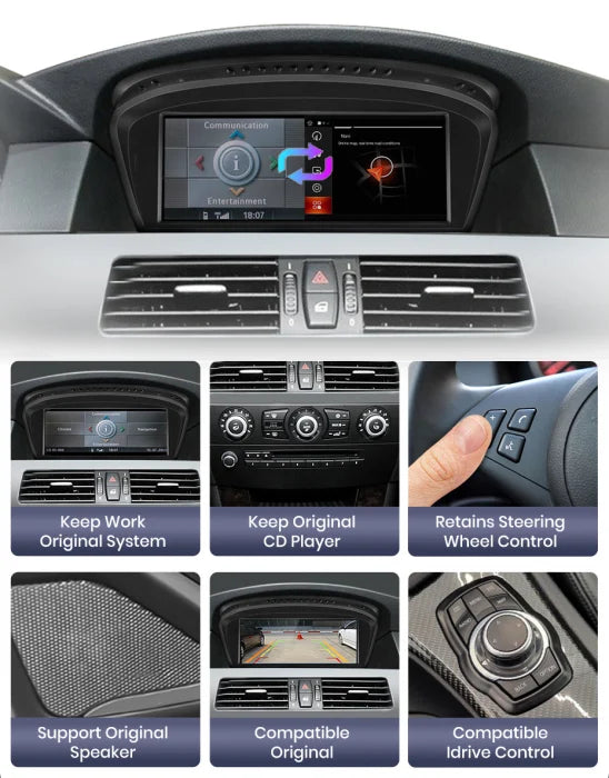 Navigatie BMW Seria 3 E90 E91 E92 E93 (2004-2012), Ecran 8.8 inch, Carplay / Android Auto