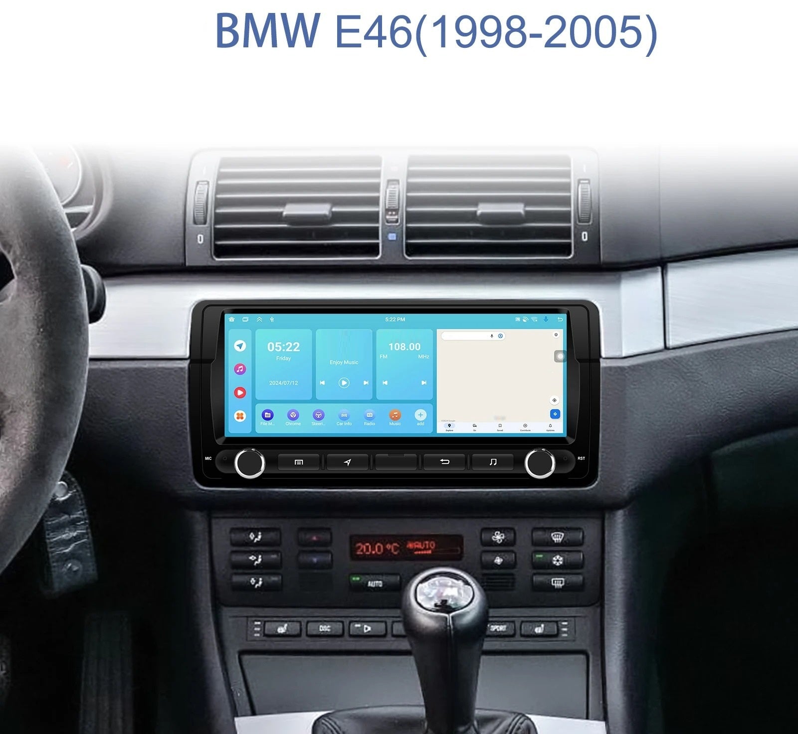 Navigatie Bmw seria 3 E46 (1998-2006), 2GB RAM 64GB, ecran 8.8 inch