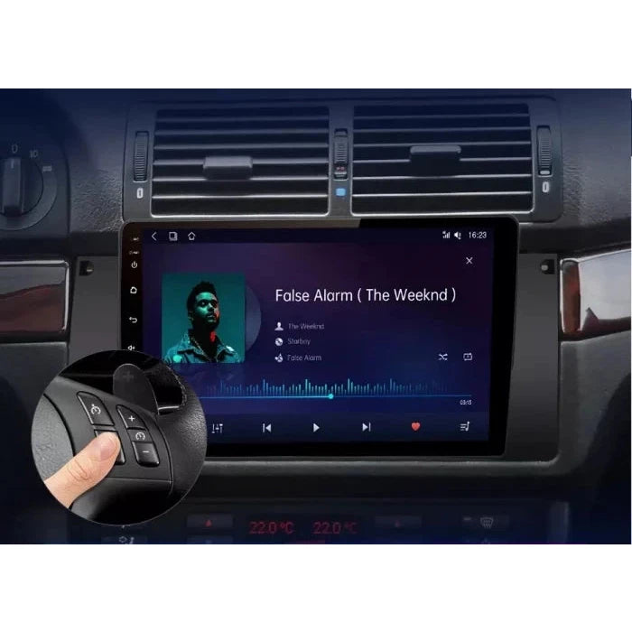 Navigatie bmw seria 5 e39, X5 E53, Android 12, 1GB RAM 32GB, 9 inch, wifi, google maps, waze, youtube