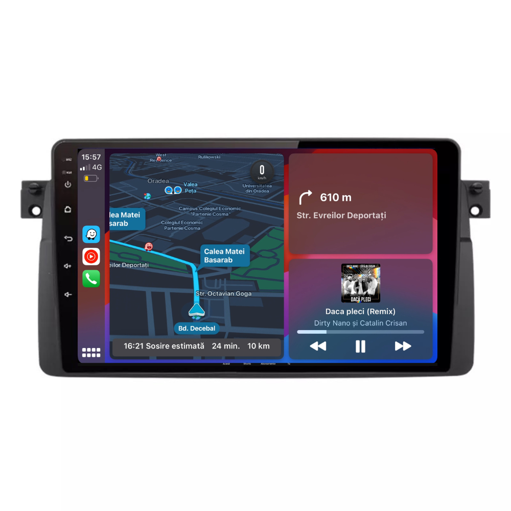Navigatie BMW E46 (1998-2006), Android, Ecran 9 inch, 1GB RAM 32GB