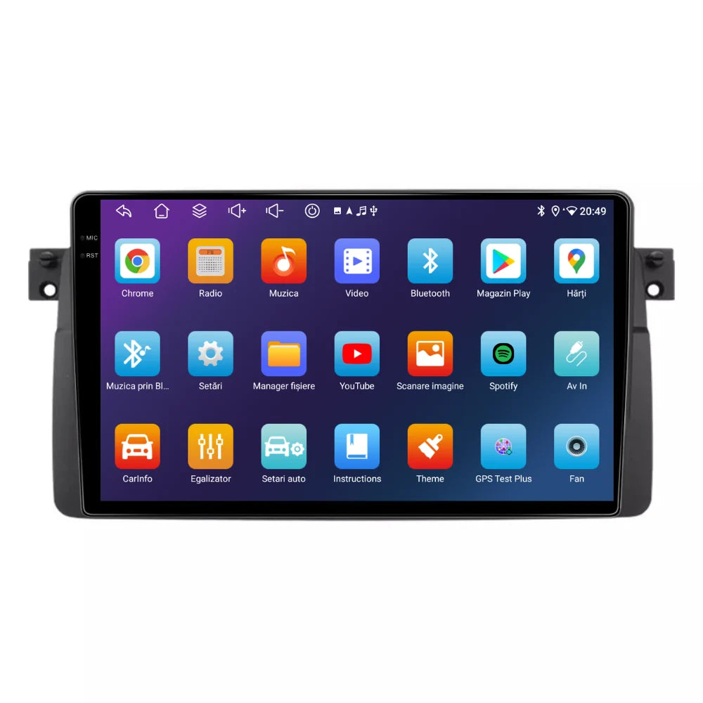 Navigatie BMW E46 (1998-2006), Android, Ecran 9 inch, 6GB RAM 128GB, 8-core