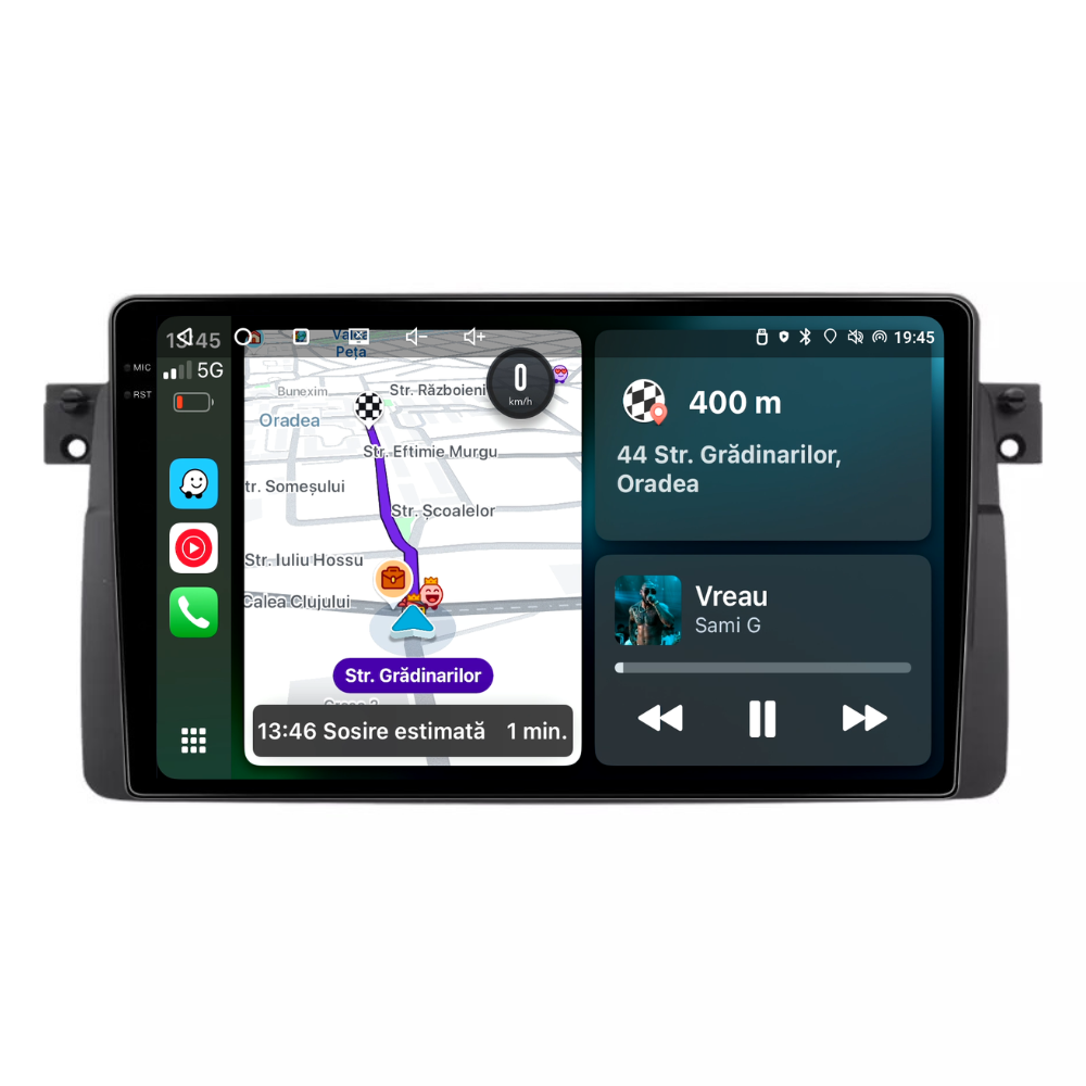 Navigatie BMW E46 (1998-2006), Android, Ecran 9 inch, 8GB RAM 258GB, 8-core