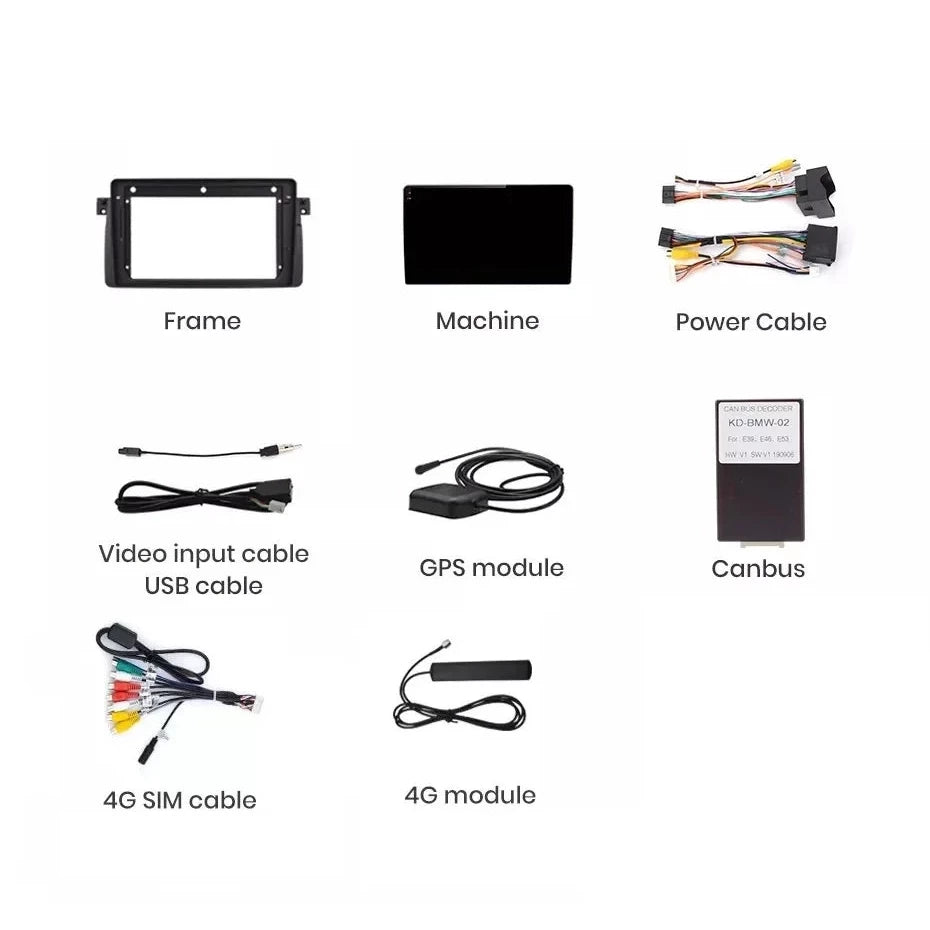 Navigatie BMW E46 (1998-2006), Android, Ecran 9 inch, 8GB RAM 258GB, 8-core