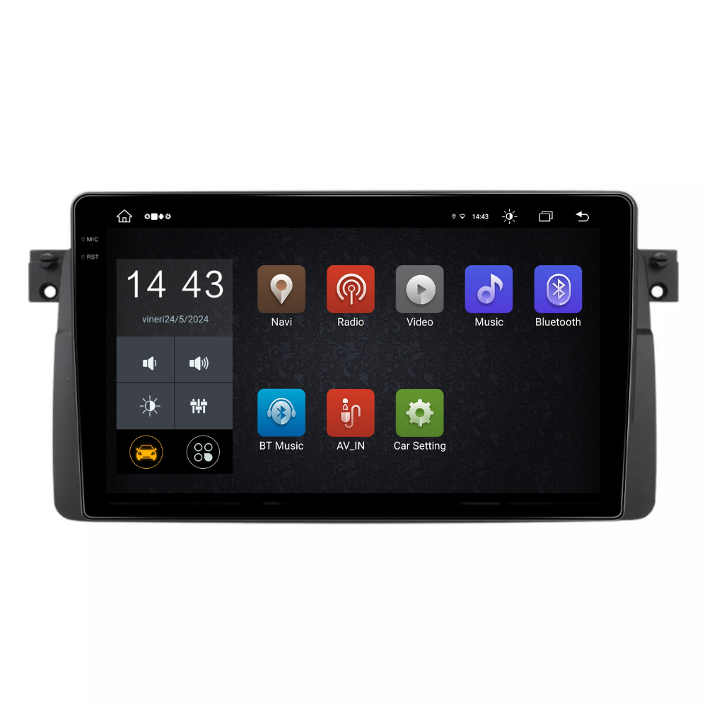 Navigatie Bmw seria 3 e46, Android 13,Ecran 2K, 8GB RAM 256GB, Octa Core, carplay /android auto