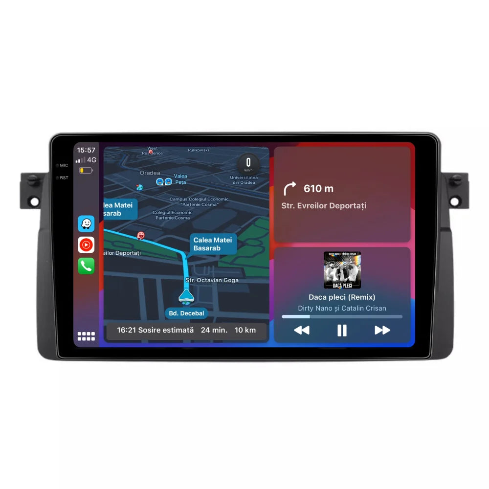 Navigatie Bmw seria 3 e46, Android 13,Ecran 2K, 8GB RAM 256GB, Octa Core, carplay /android auto