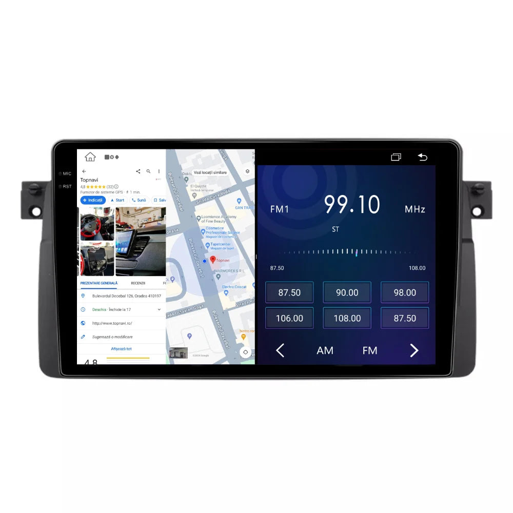 Navigatie Bmw seria 3 e46, Android 13,Ecran 2K, 8GB RAM 256GB, Octa Core, carplay /android auto