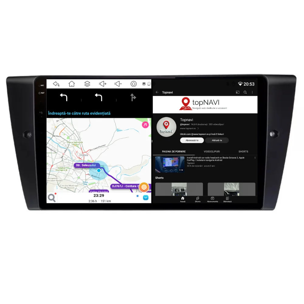 Navigatie BMW Seria 3 (2004-2012), Android, Ecran 9 inch, 6GB RAM 128GB, 8-core