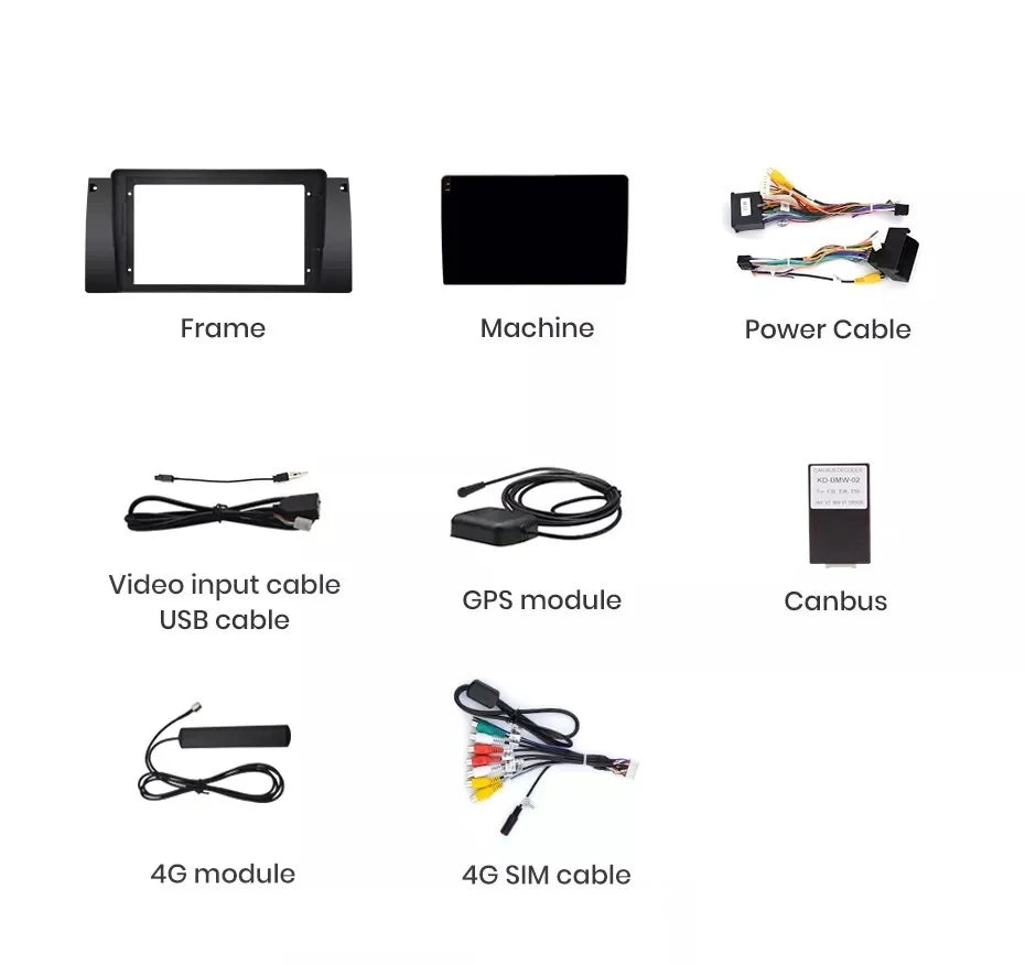 Navigatie Bmw seria 5 e39, Bmw X5 E53, Android 13,Ecran 2K, 8GB RAM 256GB, Octa Core, carplay /android auto