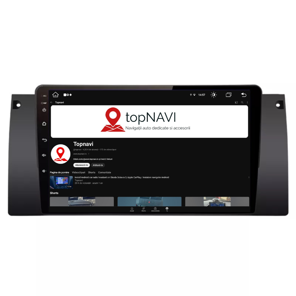 Navigatie bmw seria 5 e39, X5 E53, Android 12, 1GB RAM 32GB, 9 inch, wifi, google maps, waze, youtube