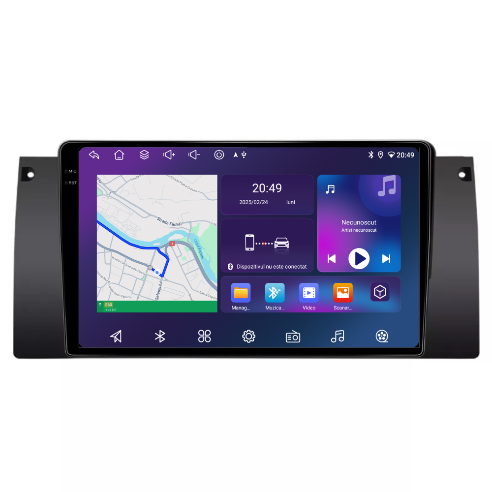 Navigatie Bmw Seria 5 E39 (1995-2004), Android, Ecran 9 inch, 4GB RAM 64GB, 8-core