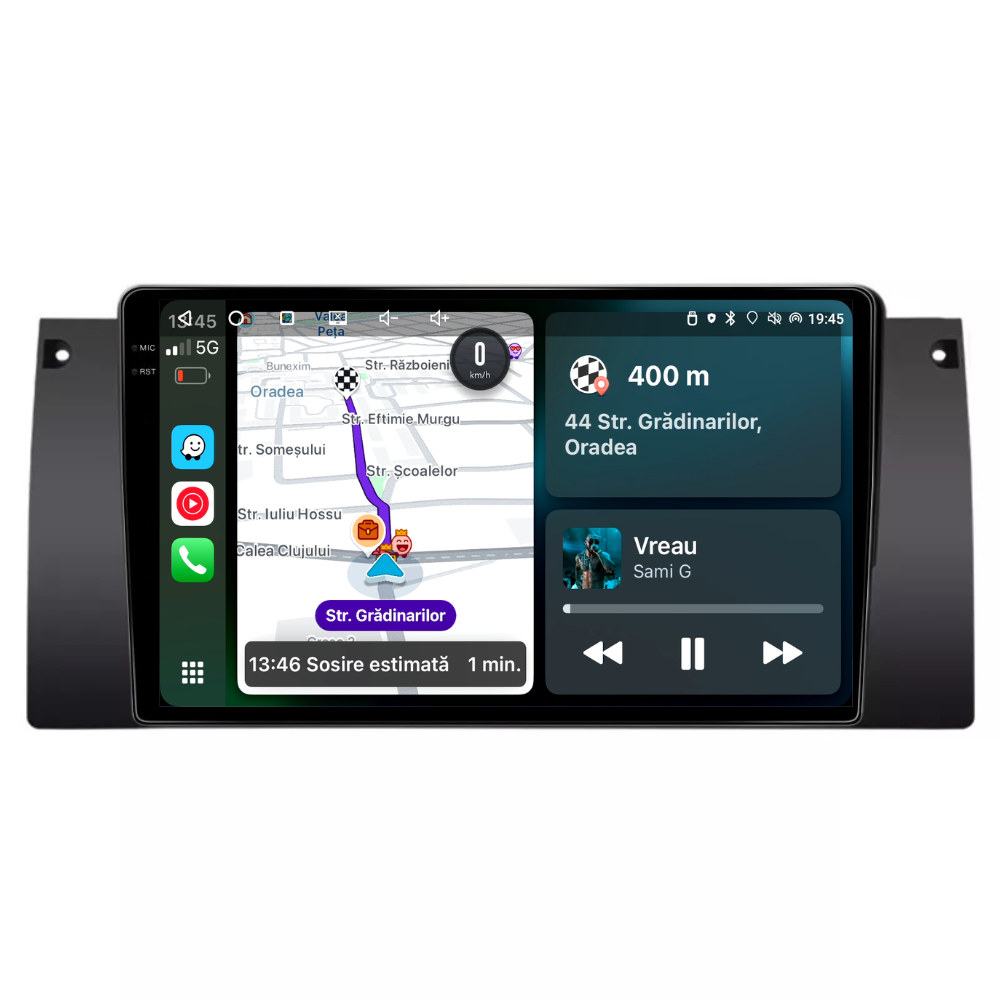 Navigatie Bmw Seria 5 E39 (1995-2004), Android, Ecran 9 inch, 8GB RAM 256GB, 8-core