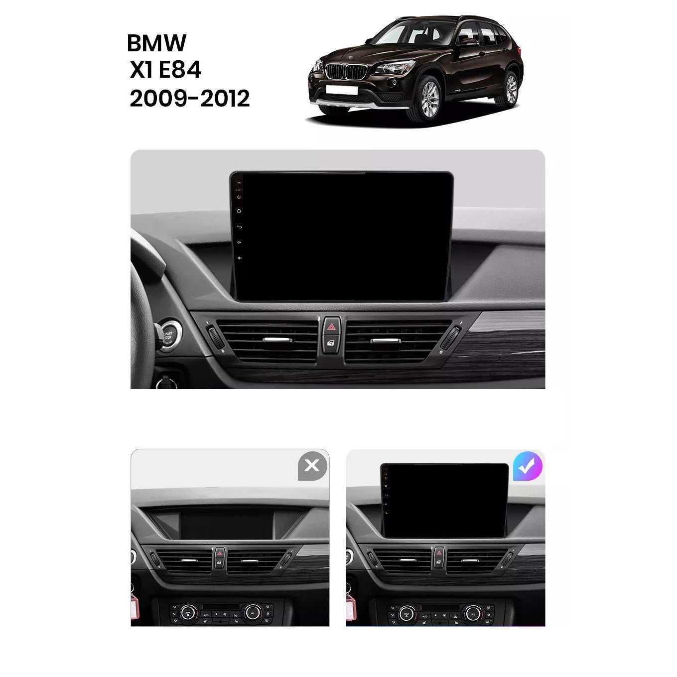 Navigatie BMW X1 E84 (2009-2015), Android, Ecran 2K, 4GB RAM 64GB, 8-core