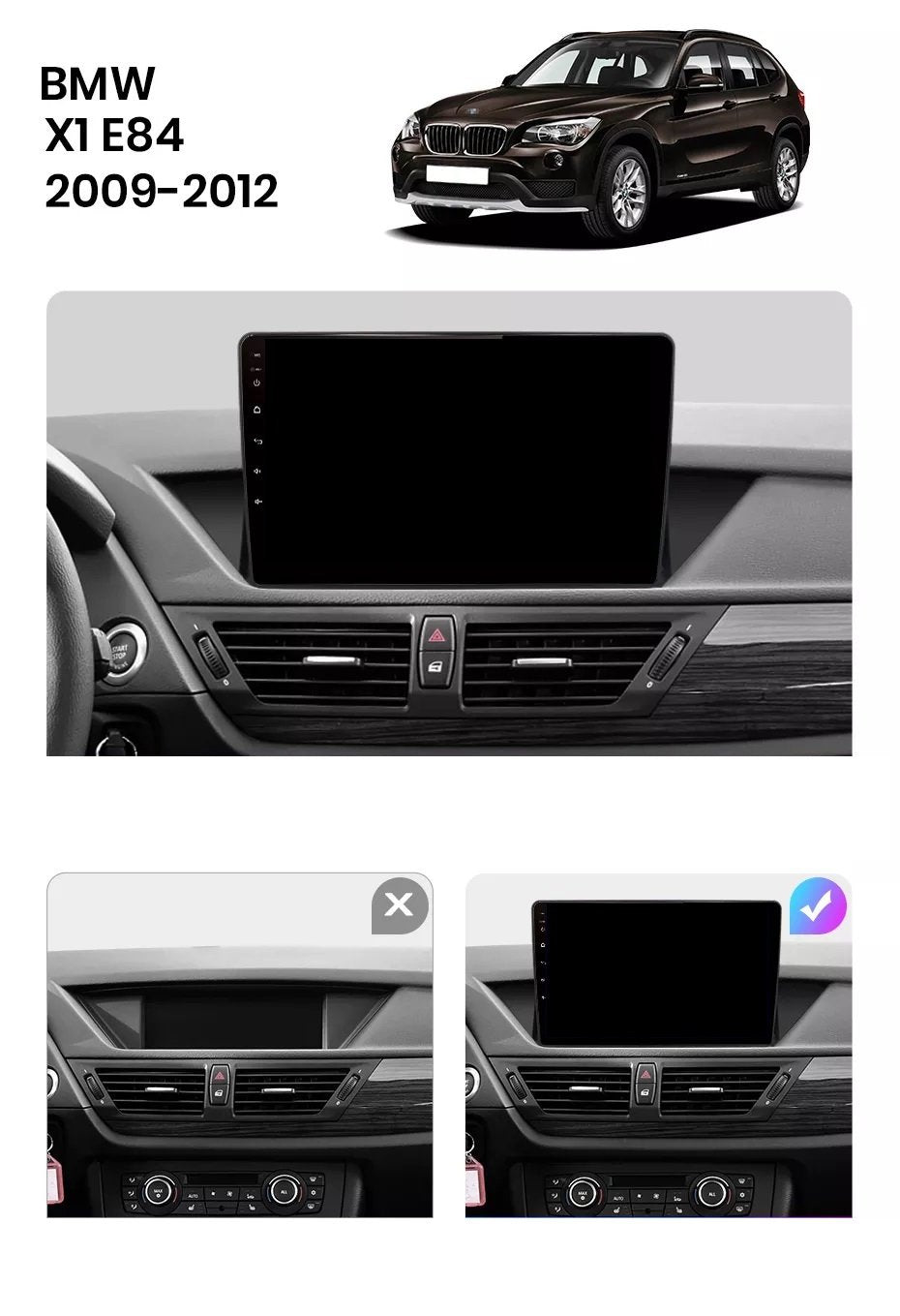 Navigatie BMW X1 E84 (2009-2015), Android, Ecran 2K, 8GB RAM 256GB, 8-core
