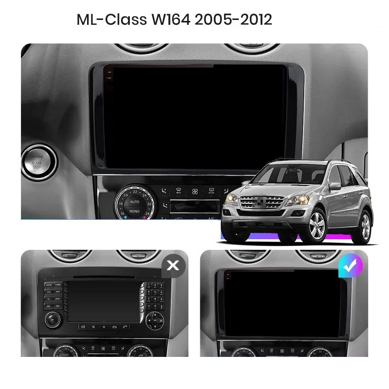 Navigatie Mercedes ML W164 2005-2012, Mercedes GL X164, Android 13,Ecran 2K, 4GB RAM 64GB, Octa Core, carplay /android auto