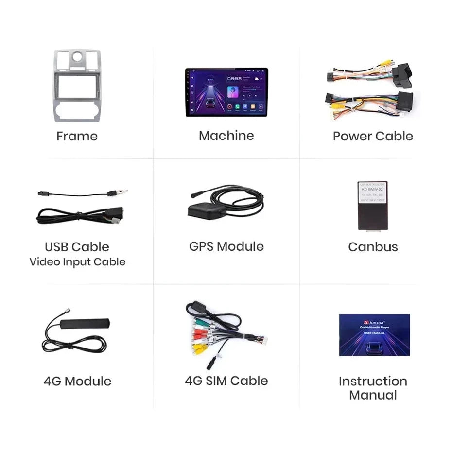 Navigatie Chrysler 300C (2004-2007), Android 12, 6GB RAM 128GB, google maps, youtube, wifi, waze, bluetooth