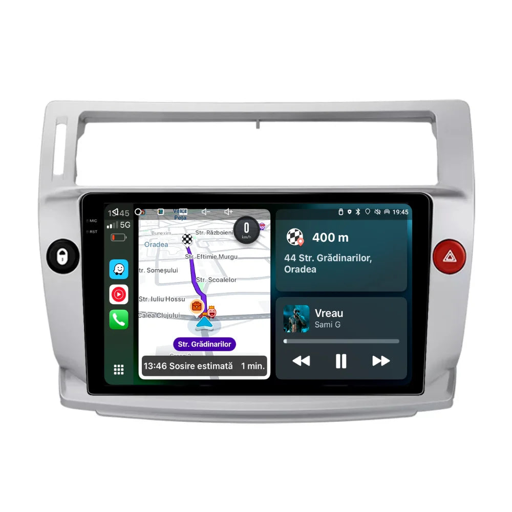 Navigatie Citroen C4 (2004-2009), Ecran 9 inch 2K, 12GB RAM, 256GB, 8-core