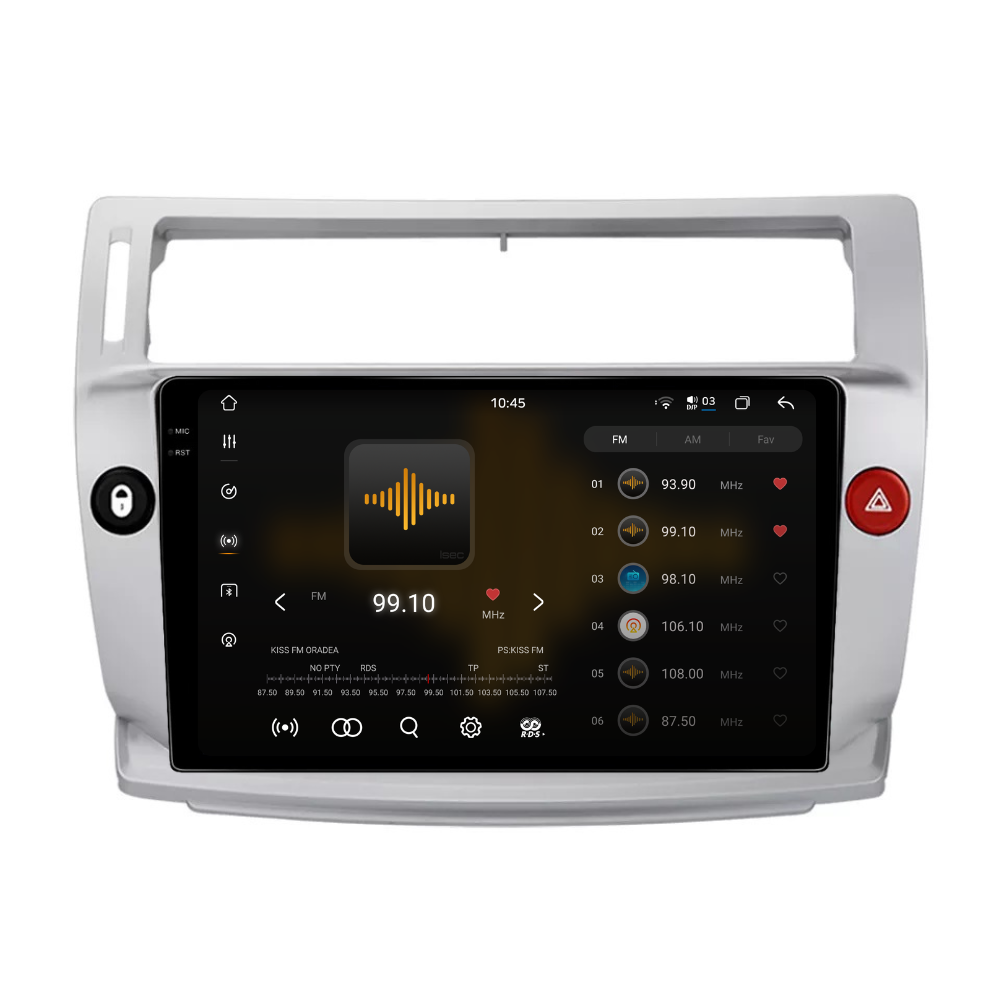 Navigatie Citroen C4 (2004-2009), Ecran 9 inch 2K, 12GB RAM, 256GB, 8-core