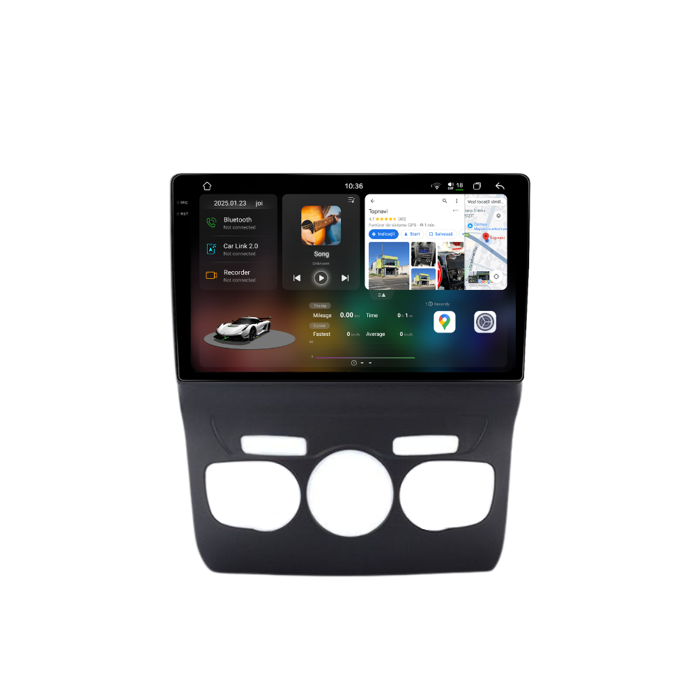 Navigatie Citroen C4 (2011-2018), Ecran 10 inch 2K, 12GB RAM, 256GB, 8-core