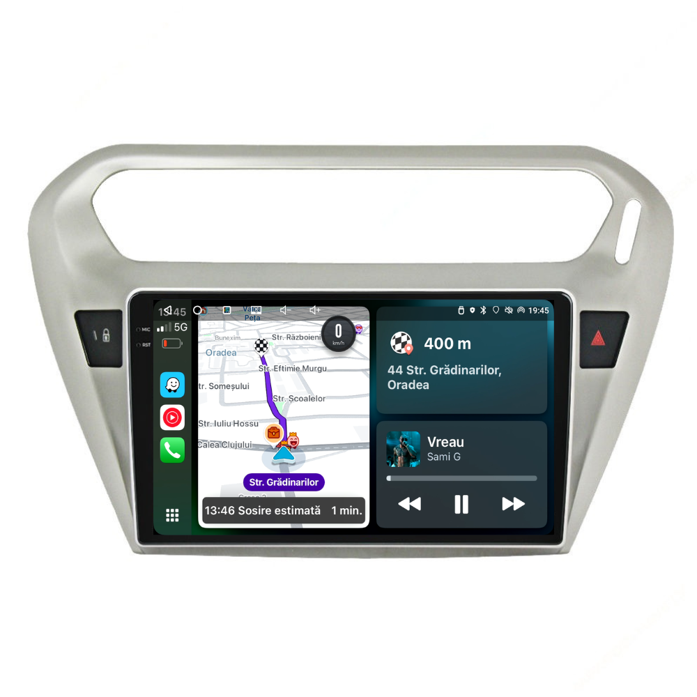 Navigatie Citroen Elysee (2013-2018), Ecran 9 inch 2K, 12GB RAM 256GB, 8-core