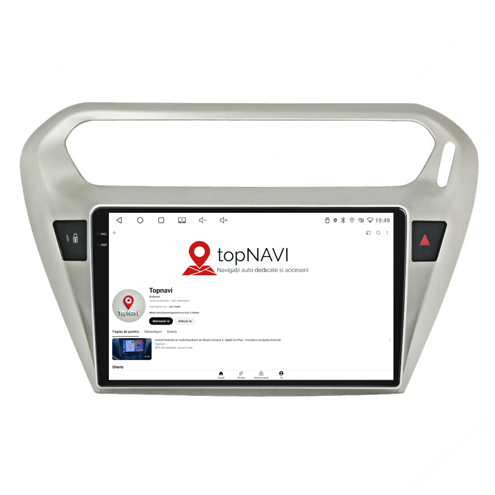 Navigatie Citroen Elysee (2013-2018), Ecran 9 inch 2K, 12GB RAM 256GB, 8-core