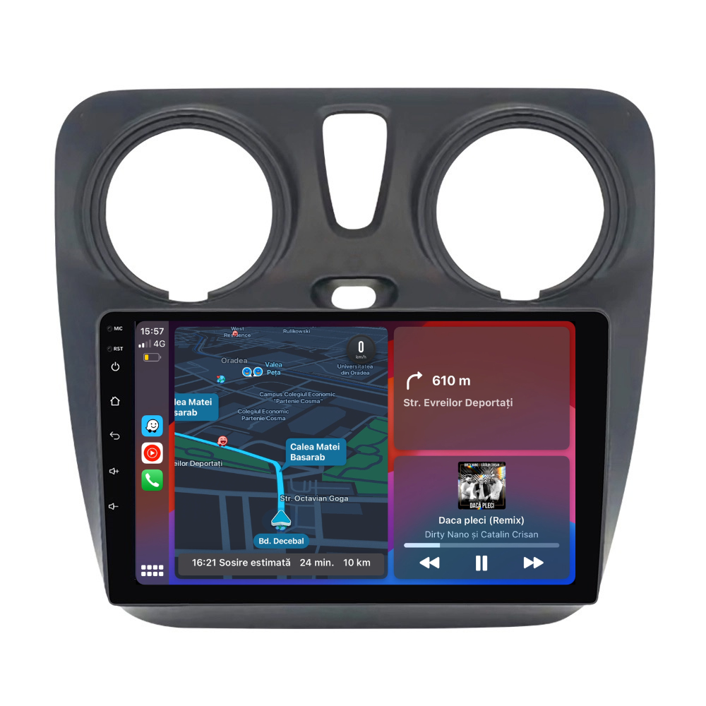 Navigatie Dacia Dokker (2012-2020), Android, 1GB RAM 32GB, Ecran 9 inch