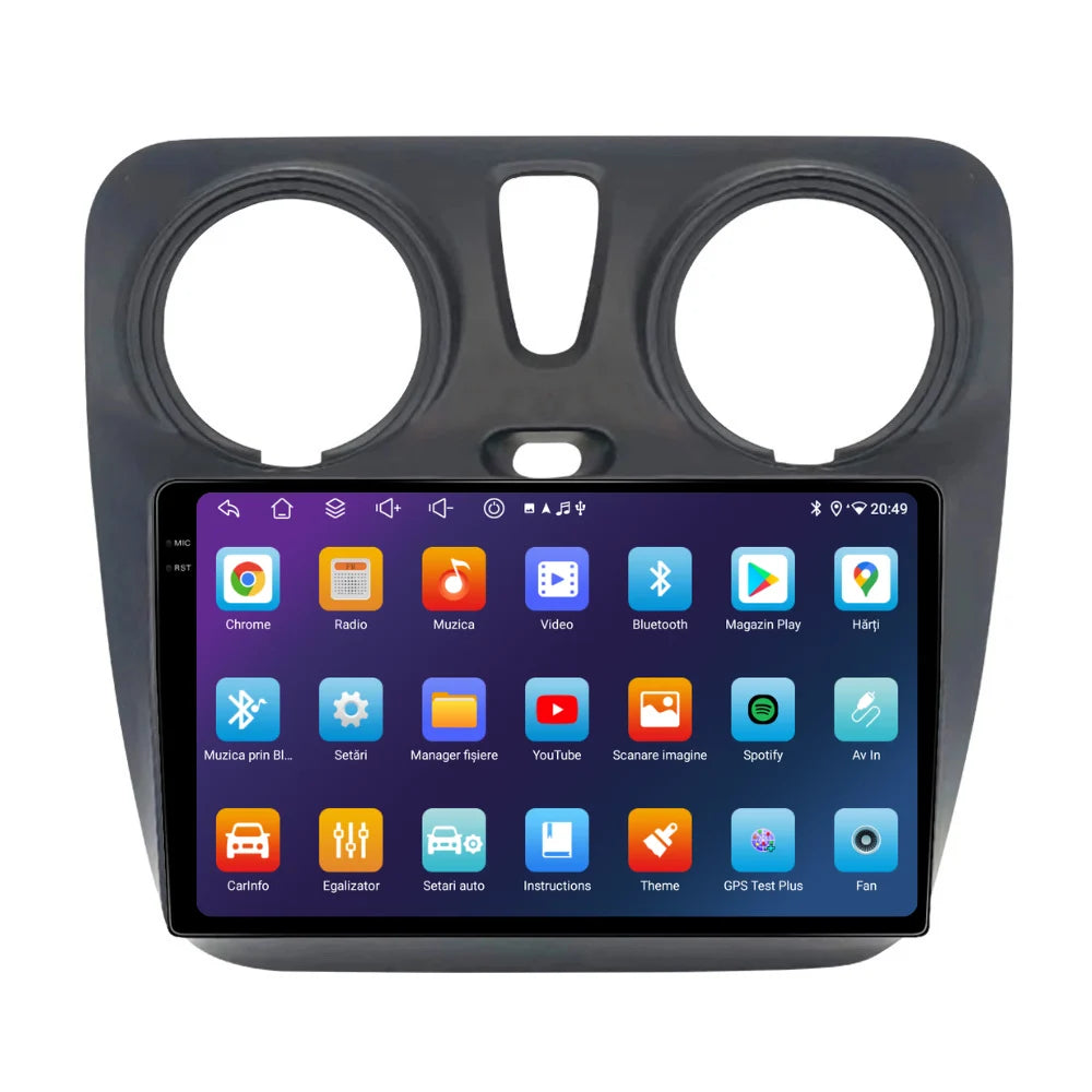 Navigatie Dacia Dokker (2012-2020) Android, Ecran 9 inch, 4GB RAM 64GB, 8-core